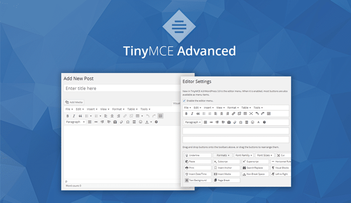 En İyi WordPress Eklentileri – TinyMCE Advanced